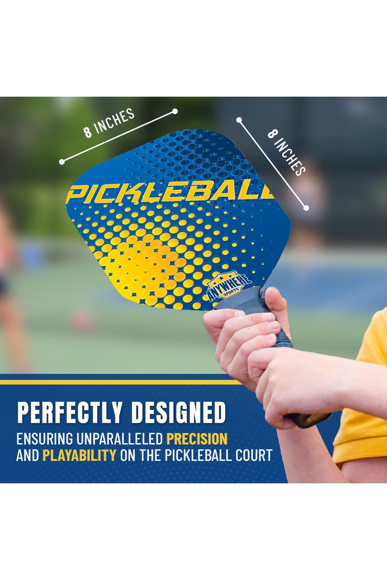 Youth Pickleball Set 8Pc Ultimate Game Play Kit, 8', Alternate, color, Multicolored