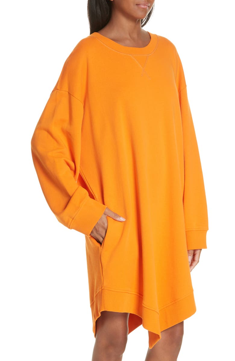 MM6 Maison Margiela Point Hem Sweatshirt Dress, Alternate, color, 