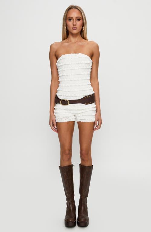 Princess Polly Ayver Ruffle Strapless Romper