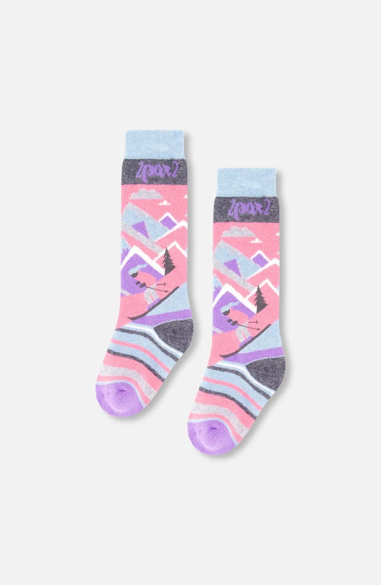 Deux par Deux Baby Girl Winter Ski Socks with Merino Wool, Main, color,