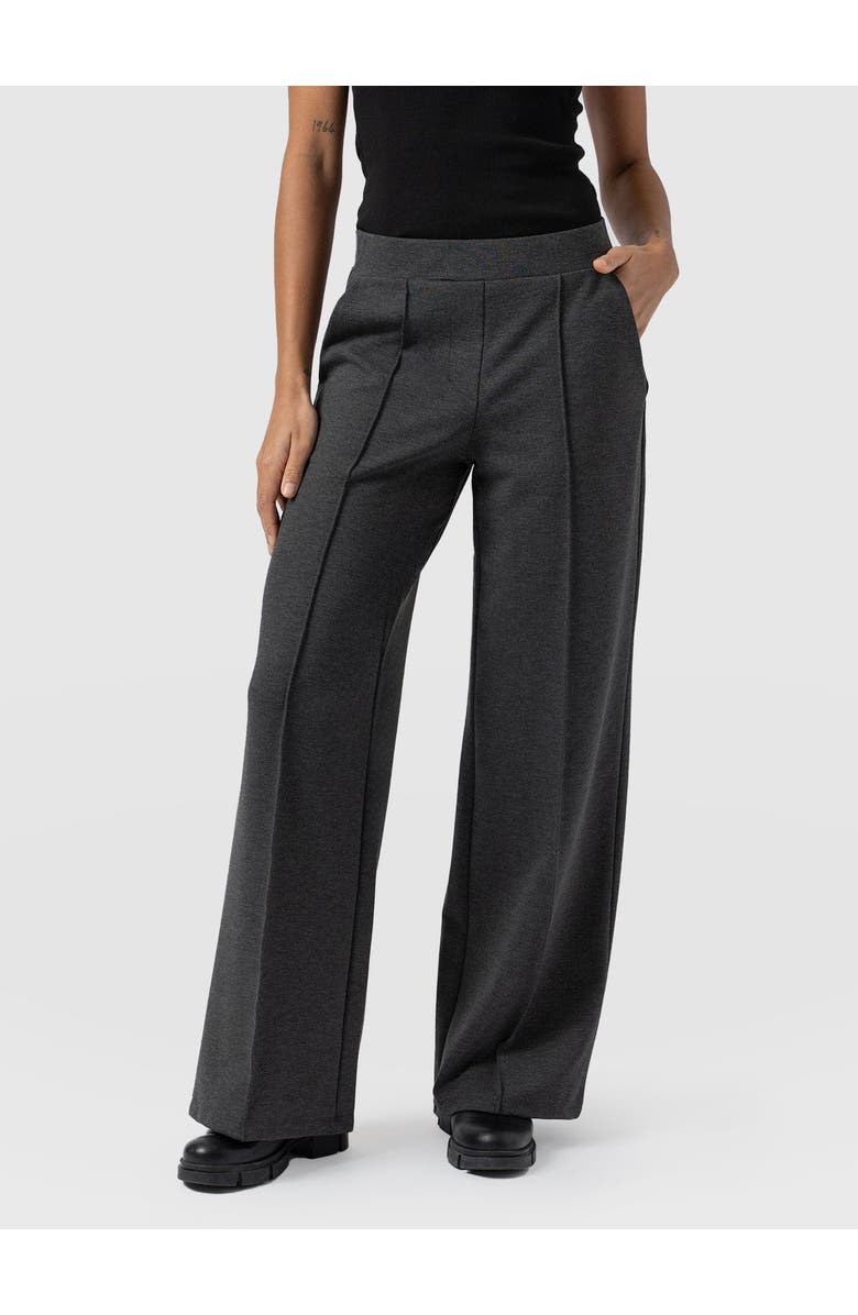 Saint + Sofia Keller Wide Leg Pant, Alternate, color, Charcoal