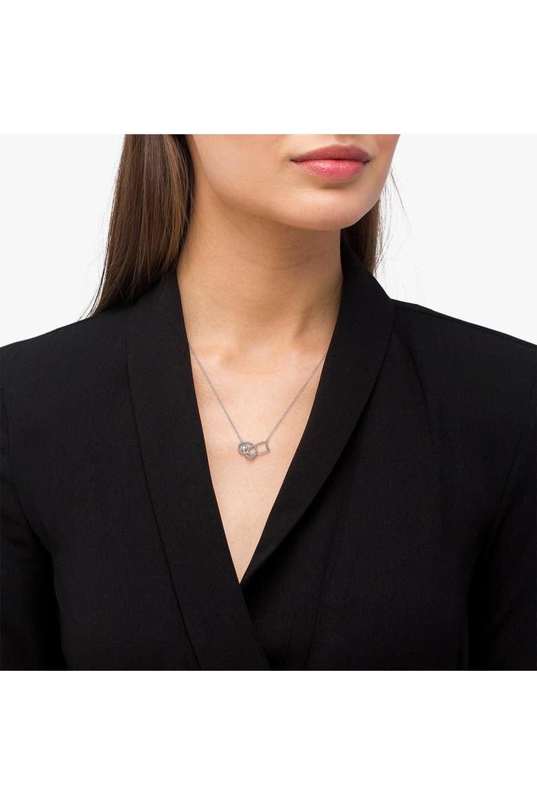 Stethoscope Pendant Necklace 14k, Alternate, color, white gold