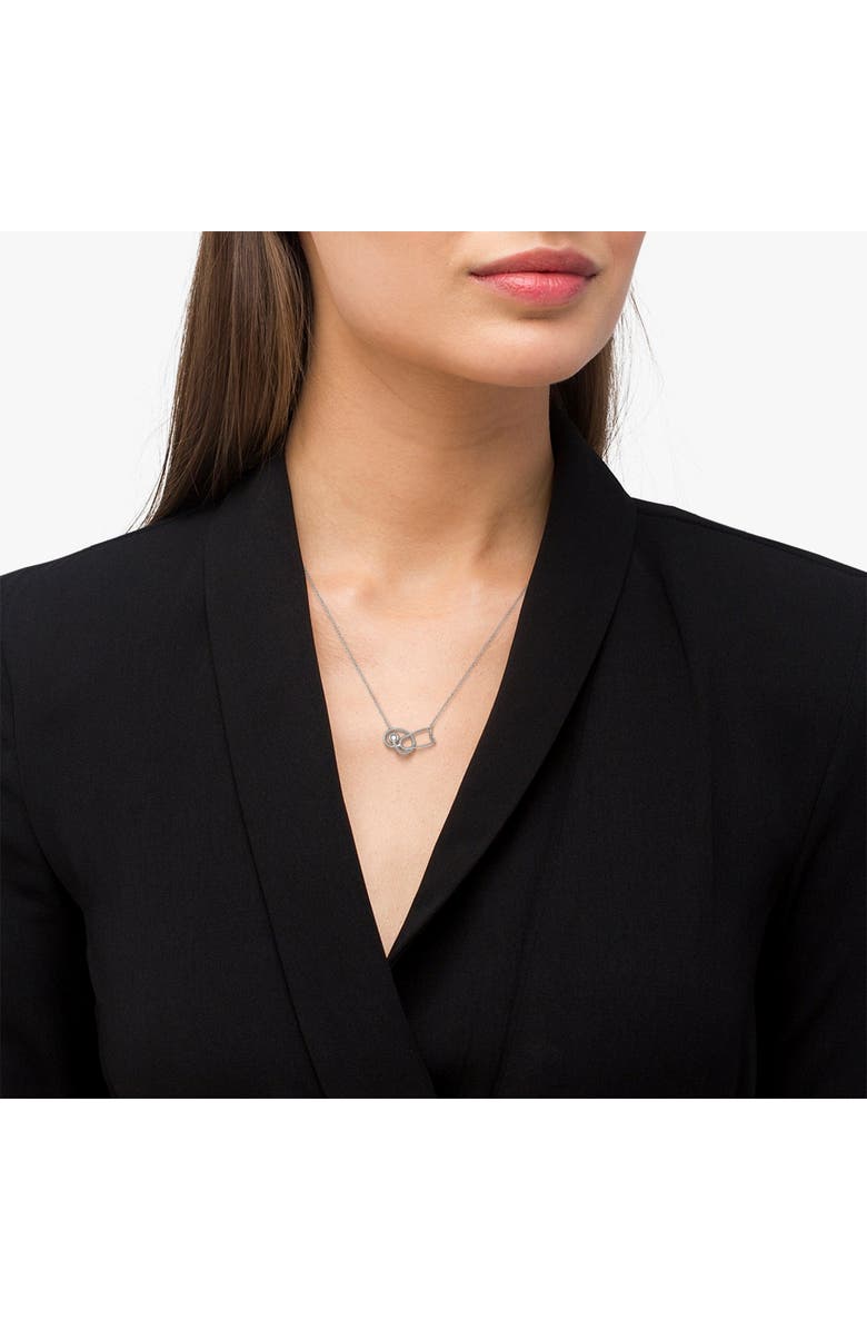 ALLUREZ Stethoscope Pendant Necklace 14k, Alternate, color, White Gold