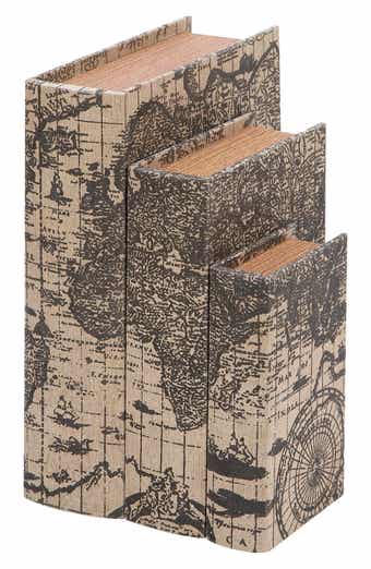 SONOMA SAGE HOME Set of 3 Faux Book Boxes