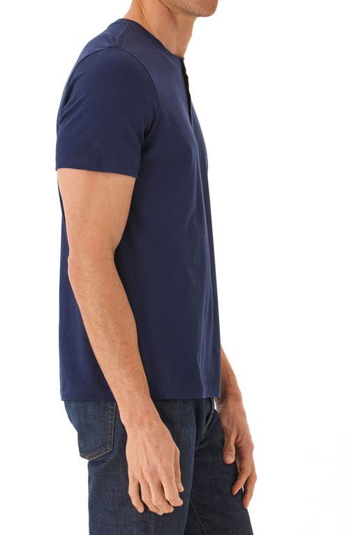 Threads 4 Thought Chester Classic Short Sleeve Henley In Raw Denim