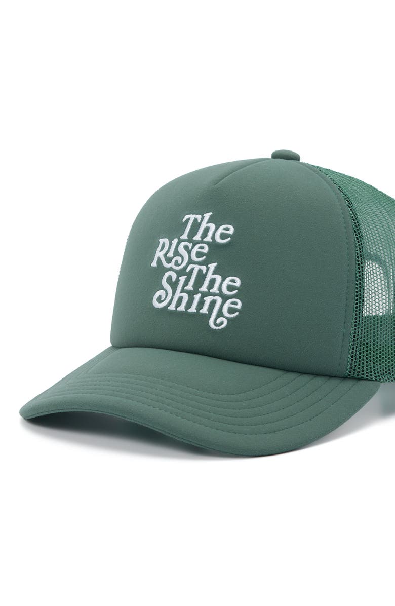 Vuori The Rise the Shine Snapback Trucker Hat, Alternate, color, Agate Green