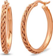 STEELTIME Rope Hoop Earrings