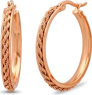 STEELTIME Rope Hoop Earrings