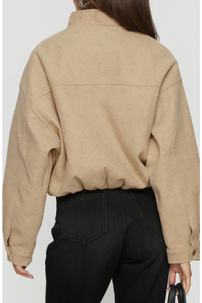 Chayden Cropped Bomber Jacket, Alternate, color, BEIGE