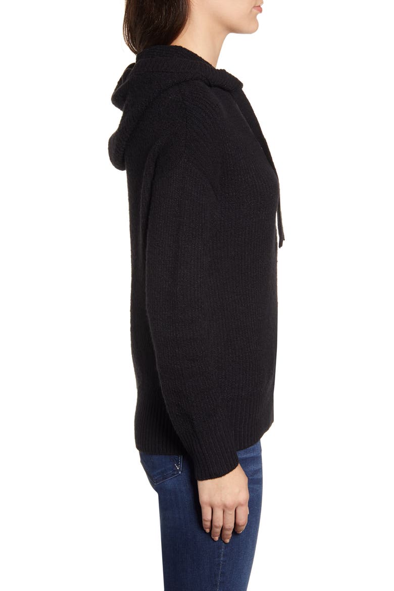 Sweater Hoodie, Alternate, color, BLACK