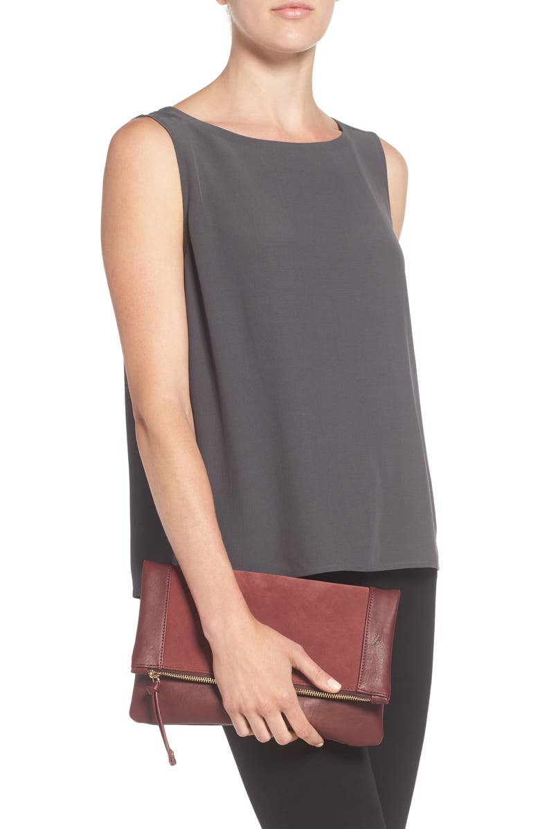 Sole Society Jemma Suede Clutch, Alternate, color,