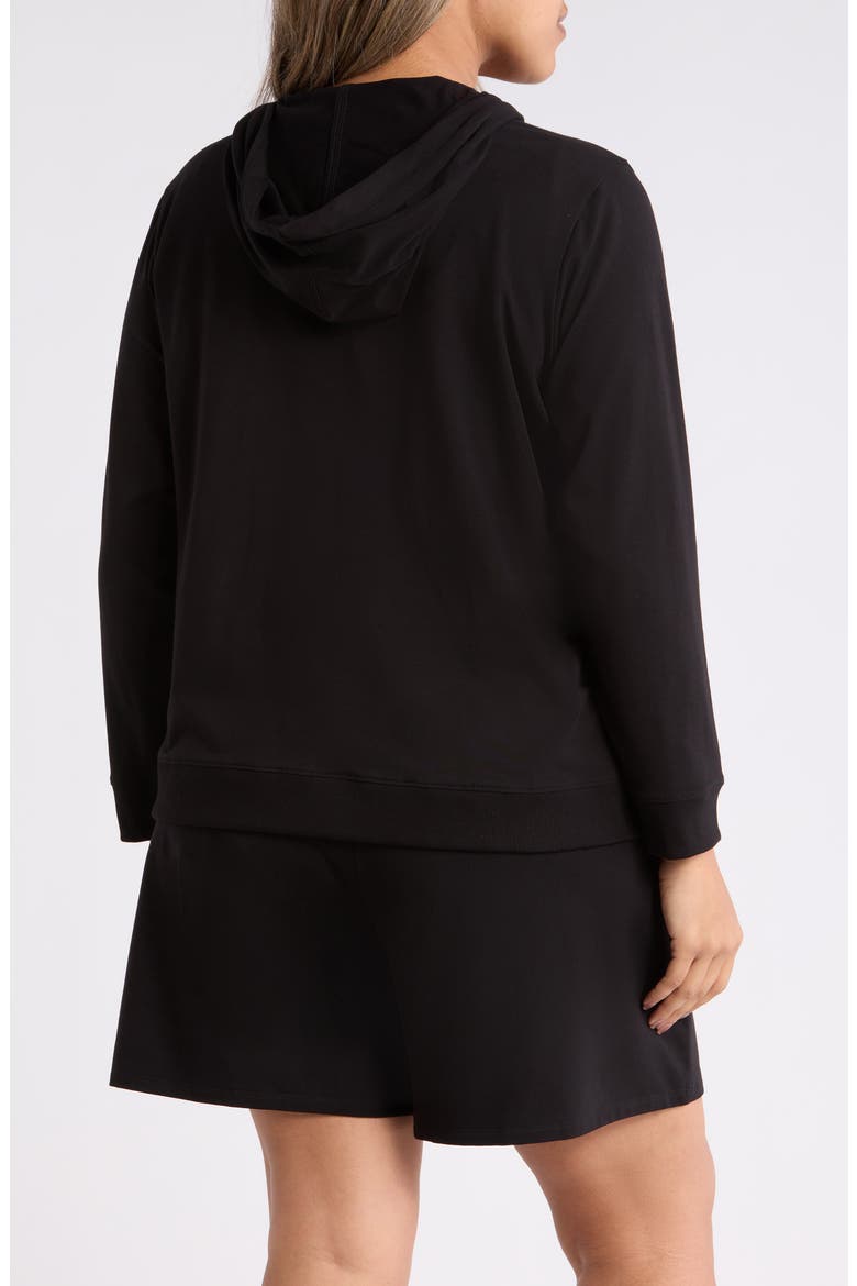 Hooded Zip Jacket, Alternate, color, BLACK