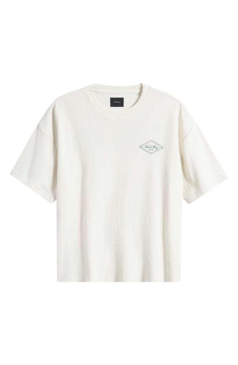 PacSun Hail Mary Graphic Print Waffle T-Shirt, Main, color, White