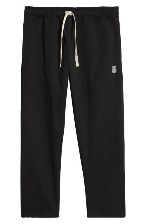 Standard Issue Pd Cotton Blend Drawstring Slacker Pants In Black