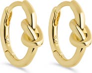 Sterling Forever Minnie Love Knot Huggie Hoop Earrings