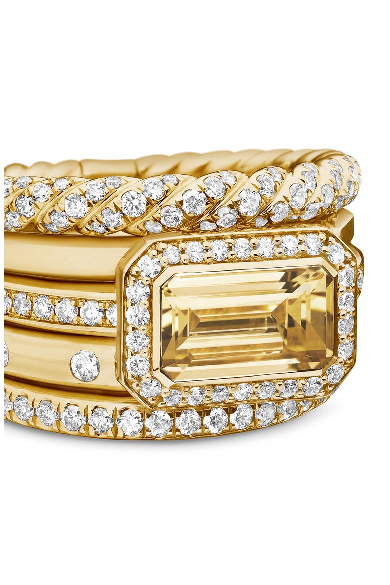 Stax 18k Yellow Gold Statement Ring with Champagne Citrine & Diamonds, Alternate, color, YELLOW GOLD/ CITRINE