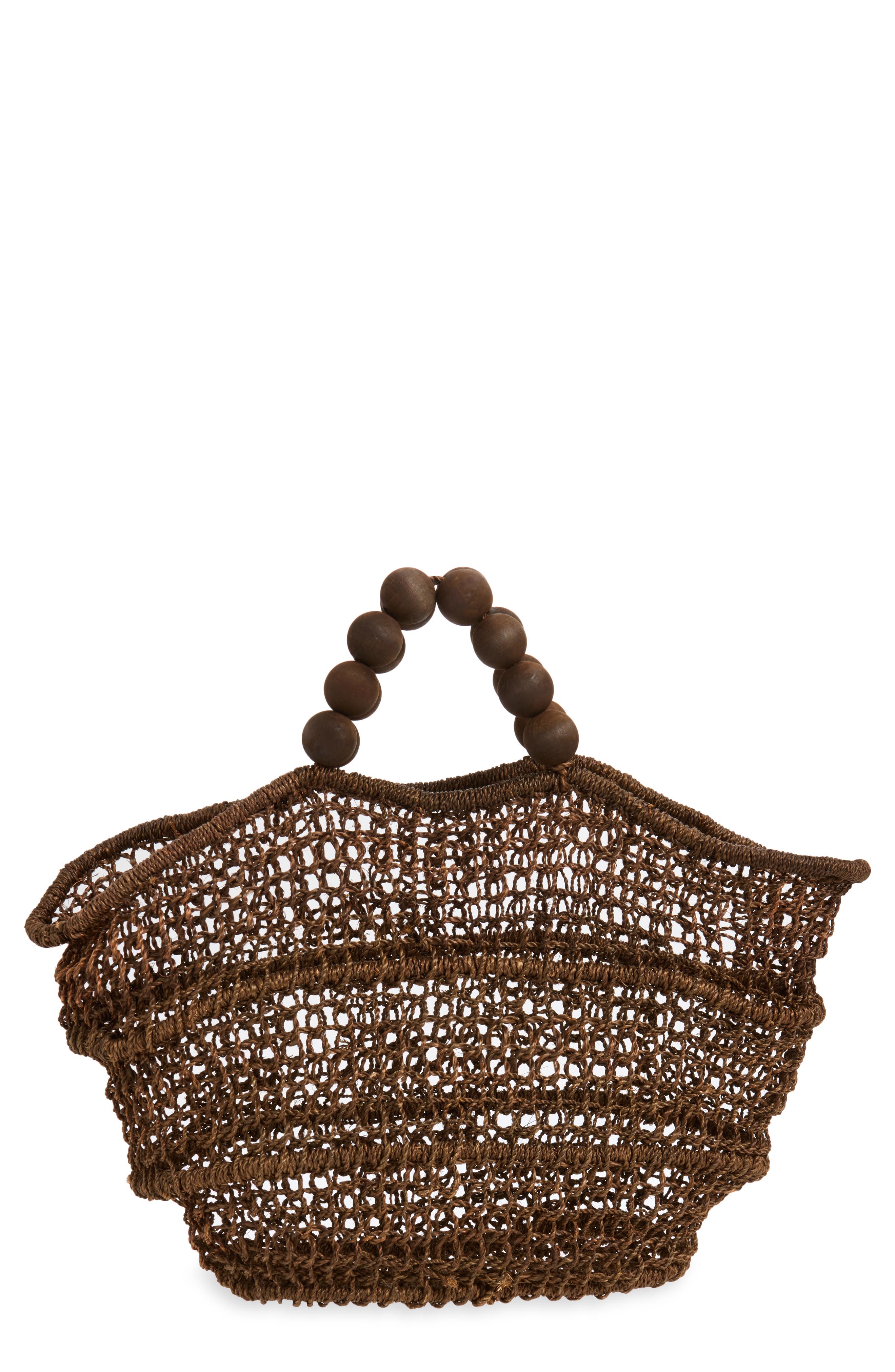 POOLSIDE The Comporta Straw Tote, Main, color, Cocoa