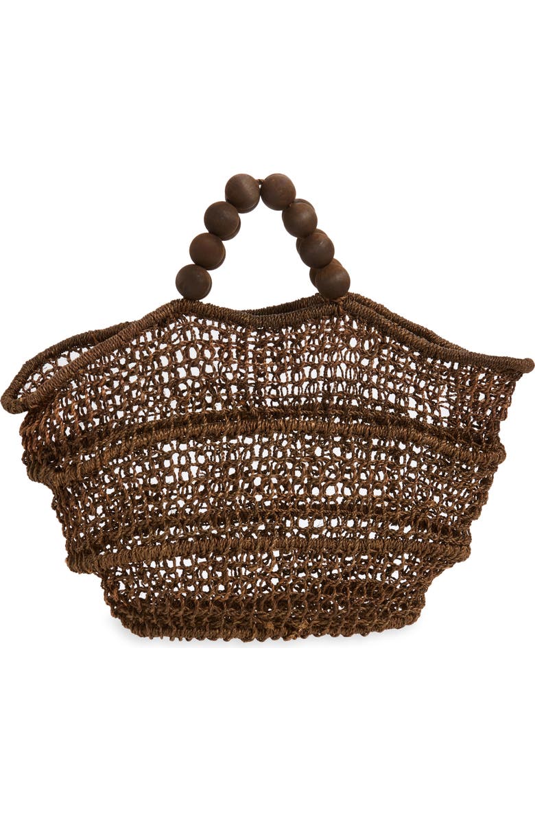 POOLSIDE The Comporta Straw Tote, Main, color, Cocoa