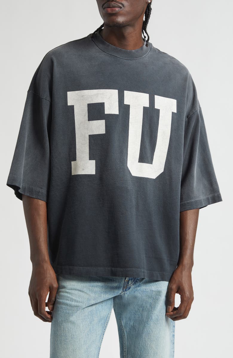 Fear of God Educate Relaxed Graphic T-Shirt, Main, color, Black Black