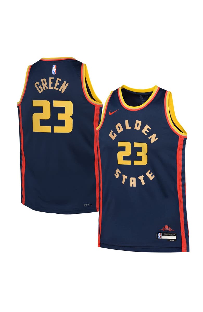 Nike Youth Nike Draymond Green Navy Golden State Warriors 2024/25 Swingman Player Jersey - City Edition, Main, color, 