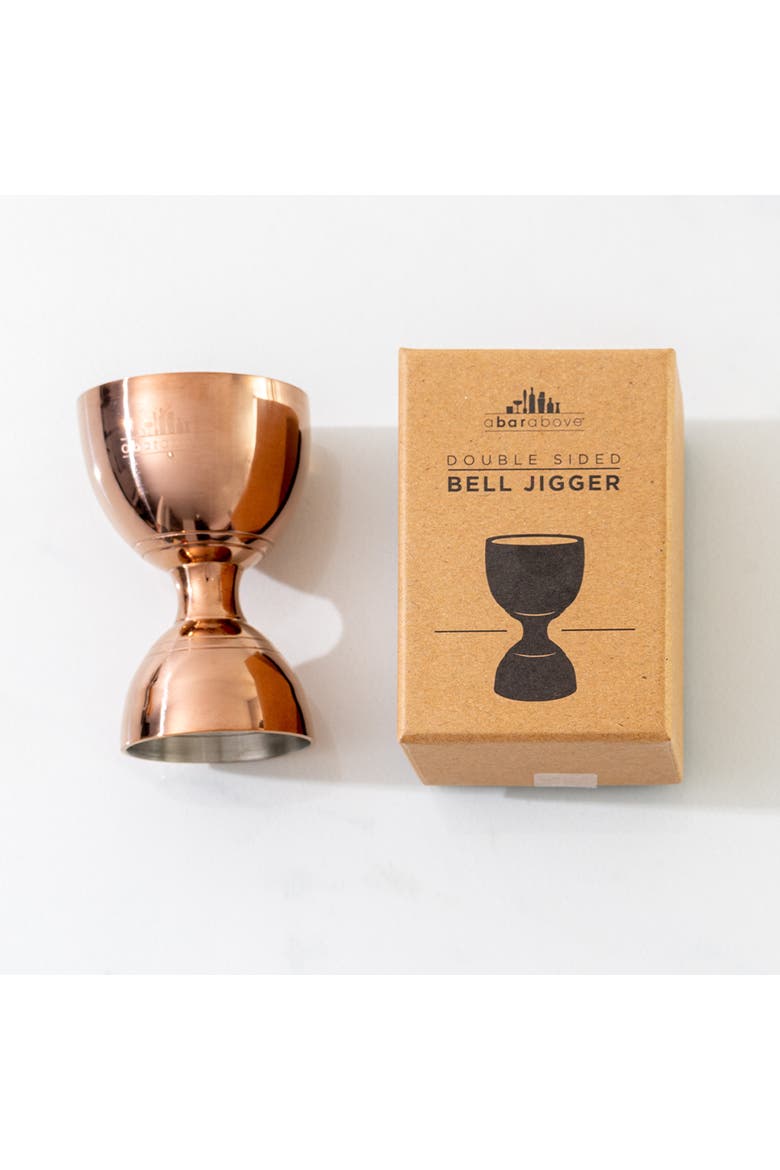 Antique Copper Bell Cocktail Jigger, Main, color, Antique Copper