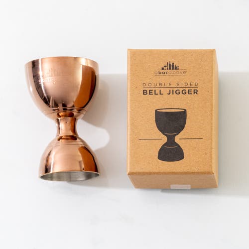 A Bar Above Antique Copper Bell Cocktail Jigger In Antique Copper
