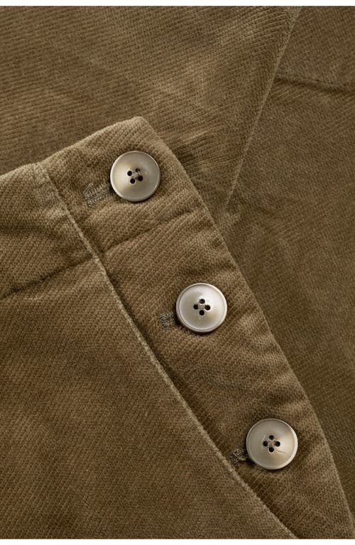 Seasalt Cornwall Crackington Sailor Button Crop Pull-on Pants In Brown