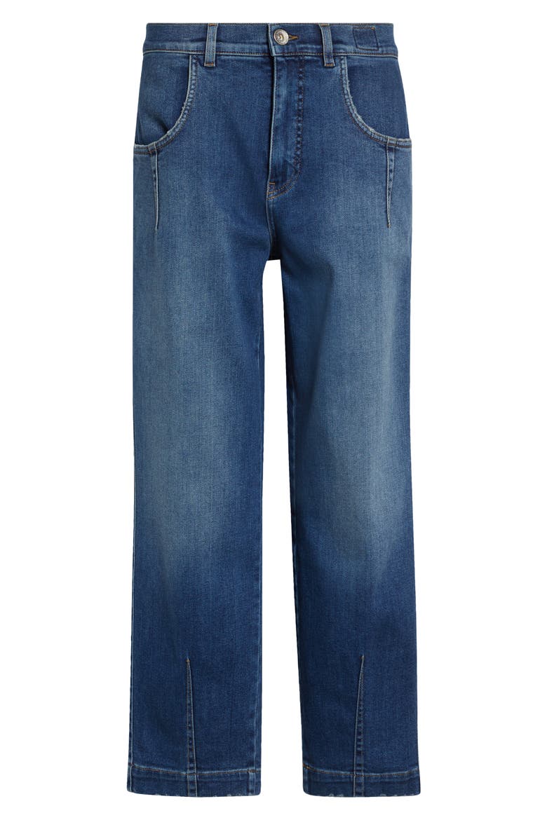 High Waist Stretch Denim Straight Leg Ankle Jeans, Alternate, color, ZUCCHERO