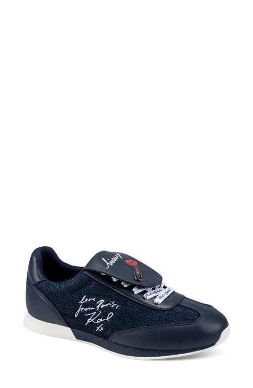 Karl Lagerfeld Paris Midwood Sneaker In Blue