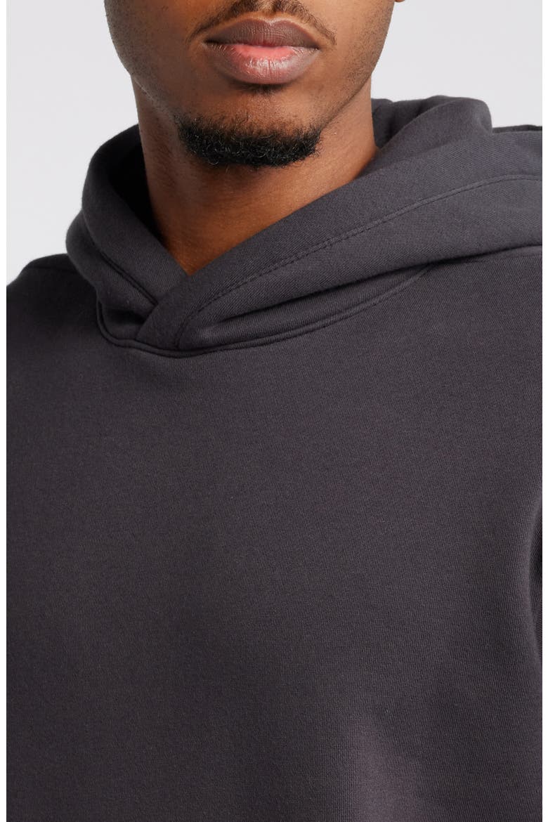 Fleece Hoodie, Alternate, color, BLACK FADED
