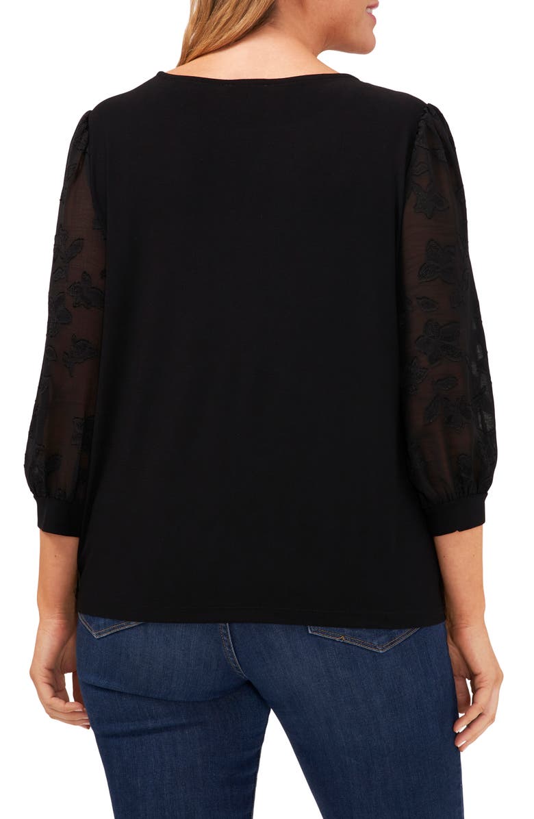 CeCe Voluminous Lace Sleeve Top, Alternate, color,