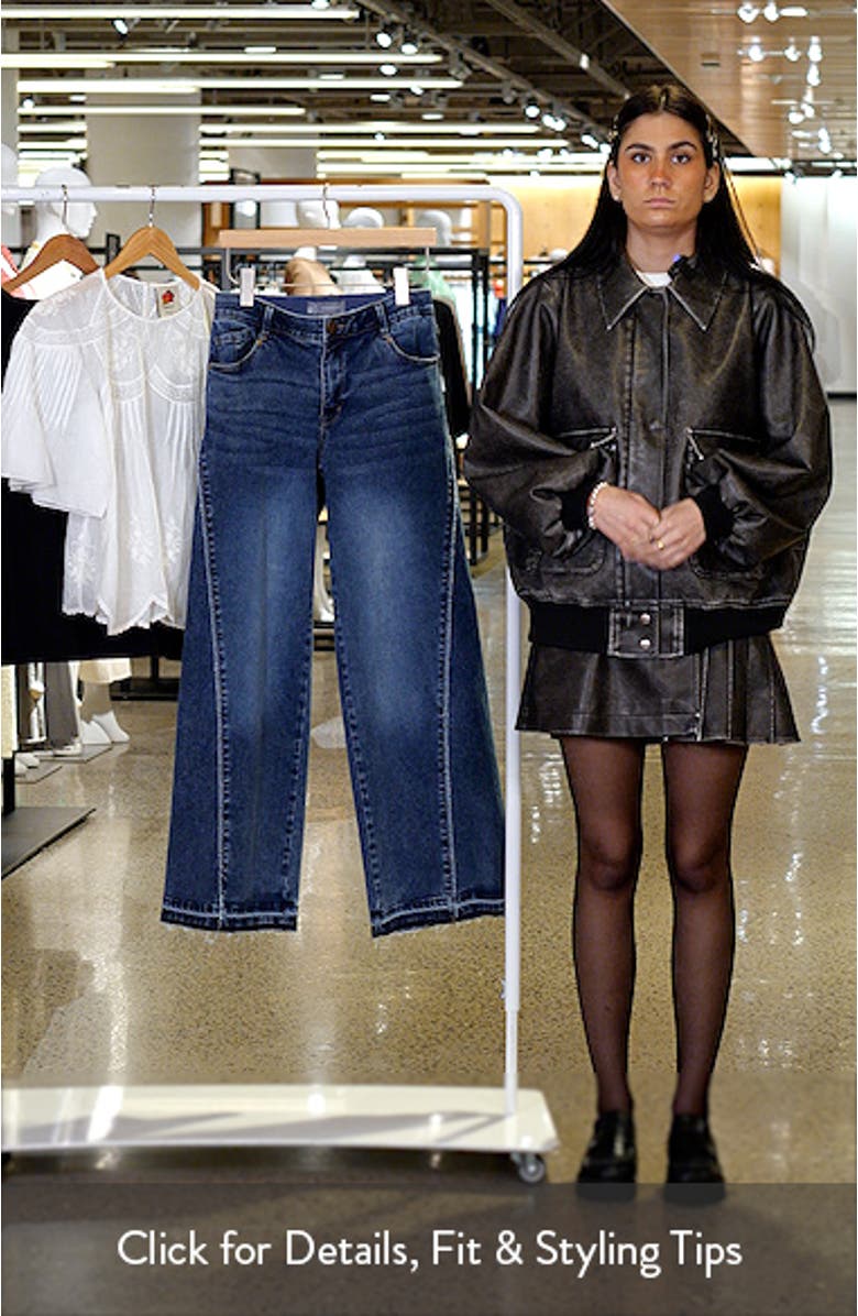 Skyrise Inset High Waist Wide Leg Jeans, sales video thumbnail