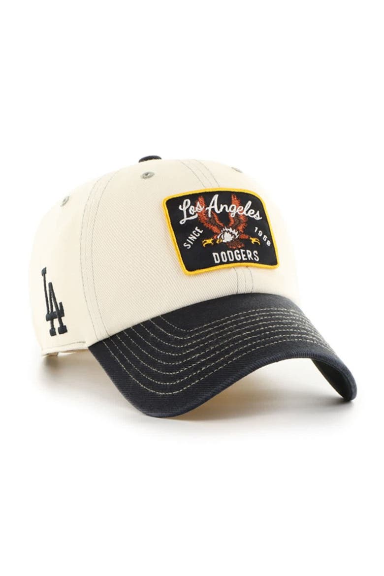 Men's '47  Natural/Black Los Angeles Dodgers Keepsake Collection Clean Up Adjustable Hat, Main, color, Natural