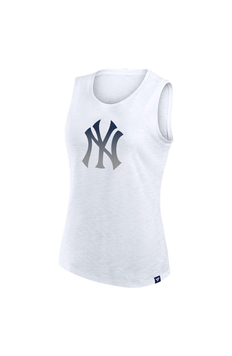 FANATICS Women's Fanatics White New York Yankees Activate Slub Tank Top, Alternate, color, 