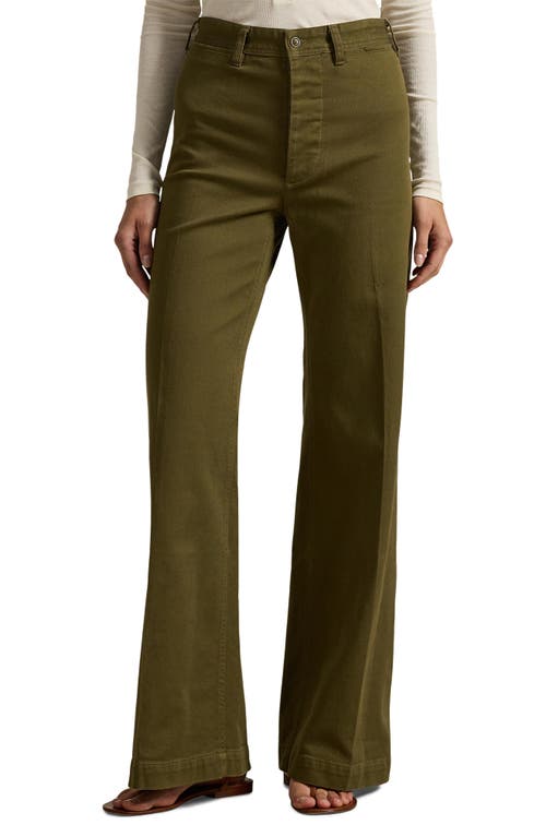 Polo Ralph Lauren High Waist Wide Leg Pants In Green