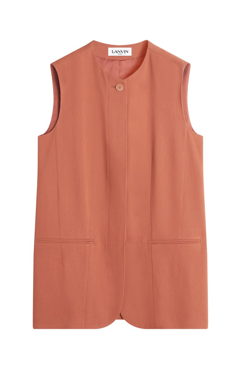 Lanvin Sleeveless Jacket In Wool And Viscose, Alternate, color,