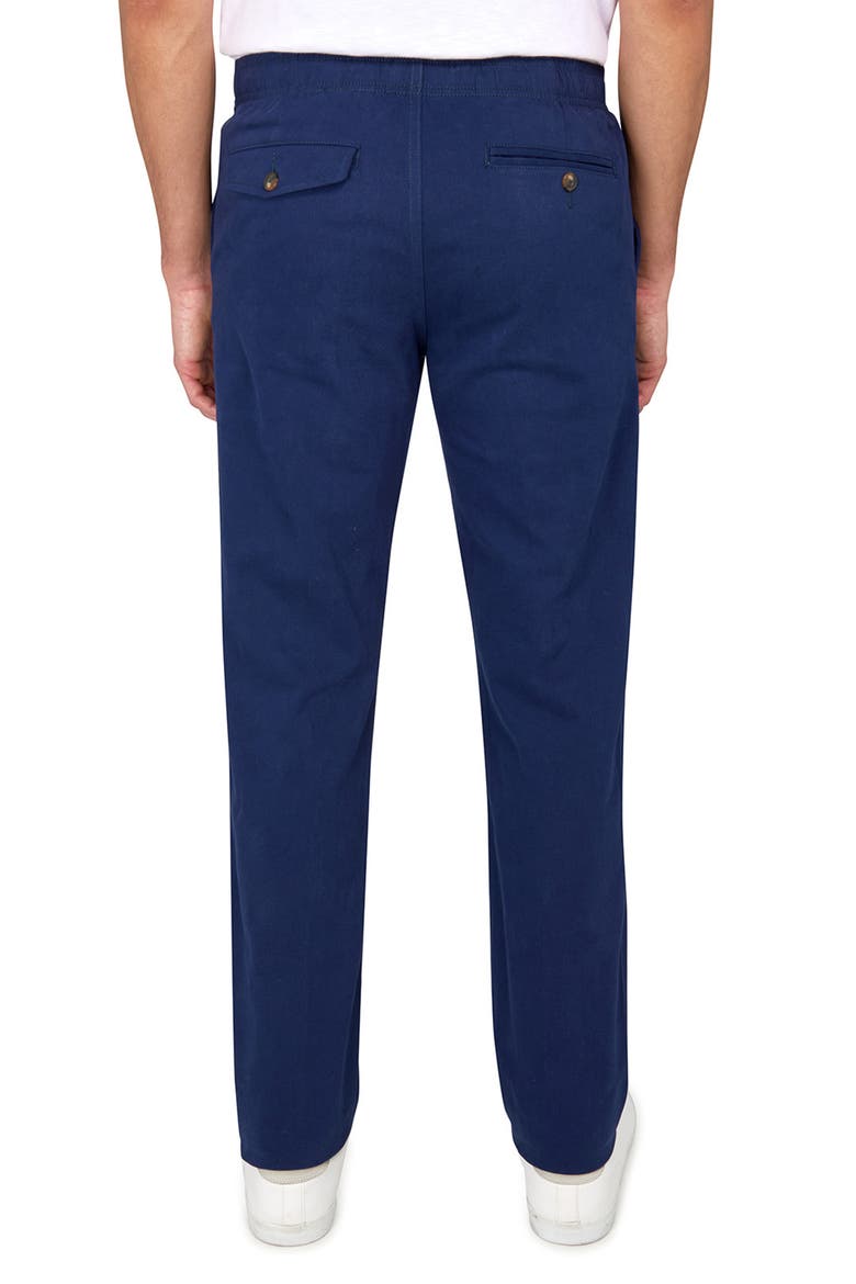 Slim Fit Solid Drawstring Pants, Alternate, color, NAVY