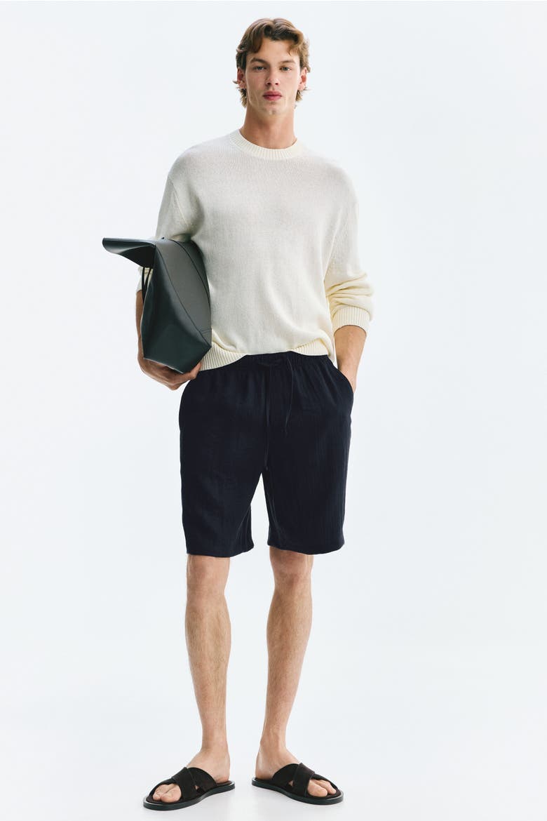 Loose-fit Shorts, Alternate, color, Navy blue