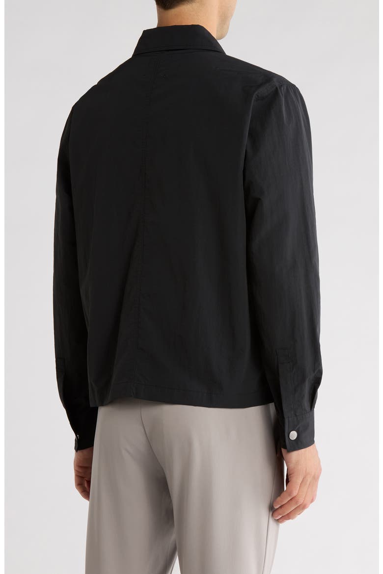 Full Zip Nylon Jacket, Alternate, color, JET BLACK
