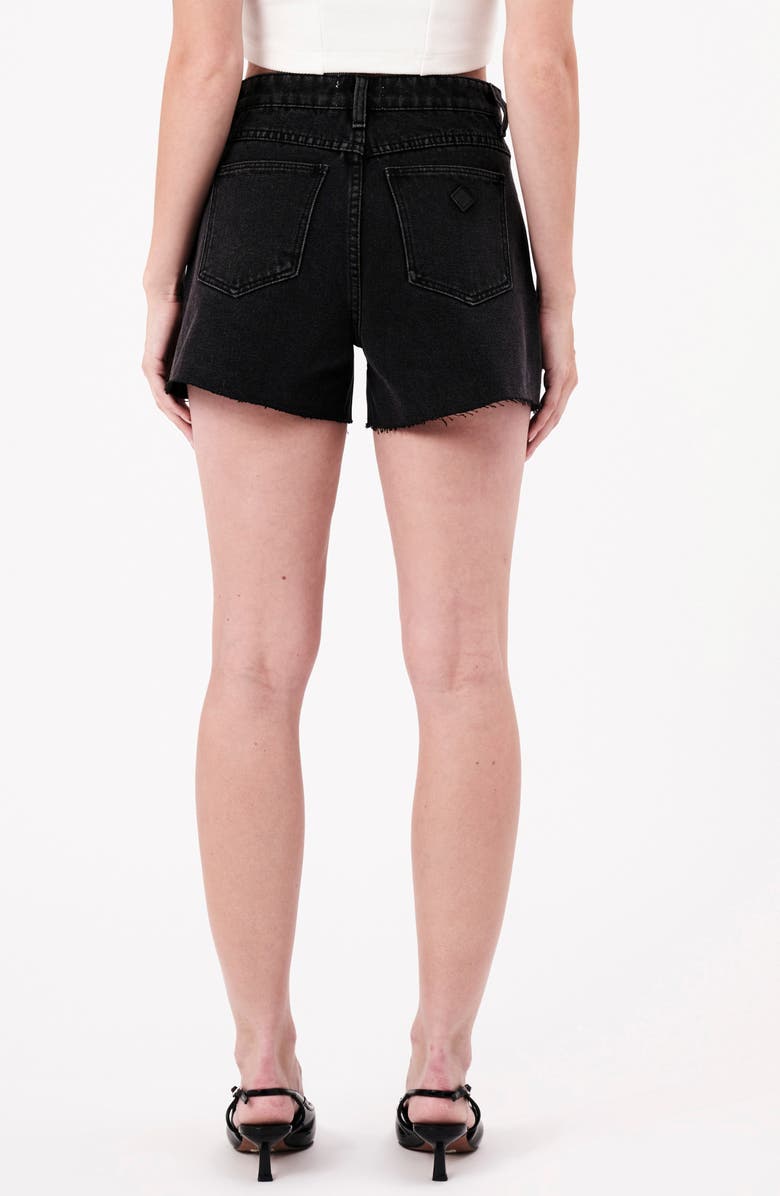 ABRAND Venice Heidi Cutoff Denim Shorts, Alternate, color, Washed Black