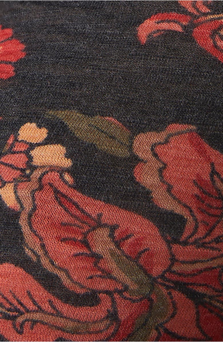 Free People Dreamed of You Floral Ruched Long Sleeve Top, Alternate, color, 