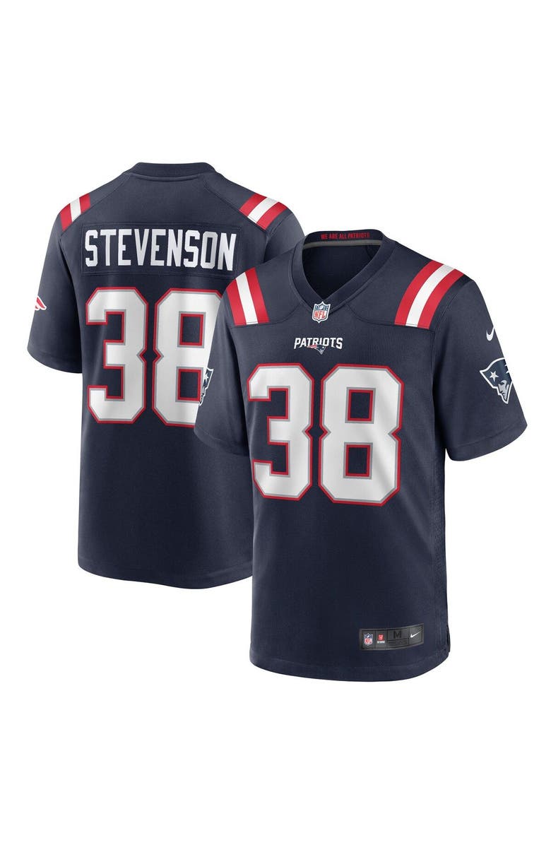 Nike Men's Nike Rhamondre Stevenson Navy New England Patriots Game Jersey, Main, color,