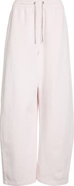 Alexander Wang Wide Leg Sweatpants with Rhinestone Drawstring