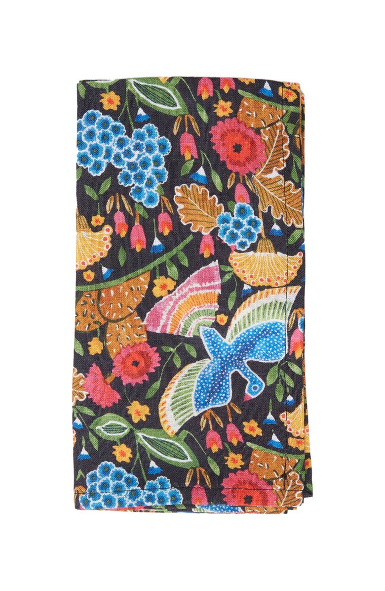 La DoubleJ Large Napkins Set Of 2 (45X45) Colombo Piccolo Black Multicolor, Alternate, color, Colombo Black Multicolor