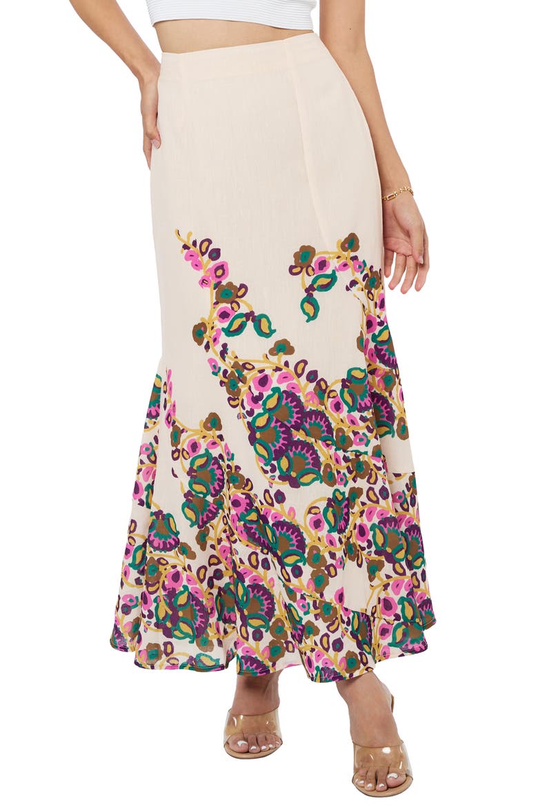 Riley Floral Maxi Skirt, Alternate, color, CREAM MULTI