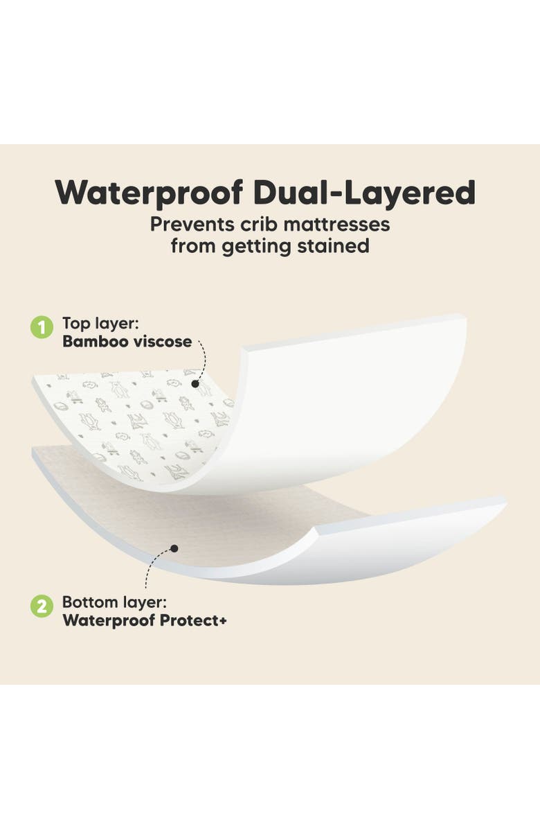 KeaBabies 2-Pack Isla [Protect+] Waterproof Crib Sheets, Alternate, color, Woodland