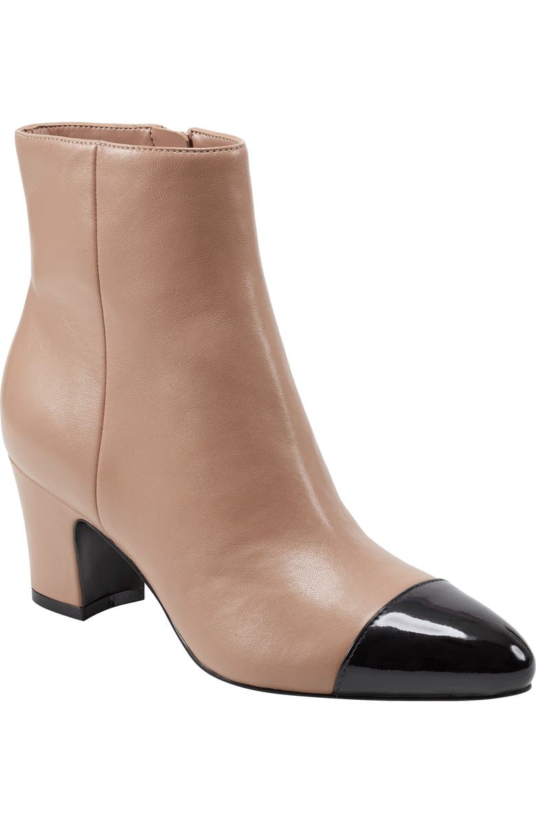 Marc Fisher LTD Aleea Cap Toe Bootie, Main, color, Light Natural