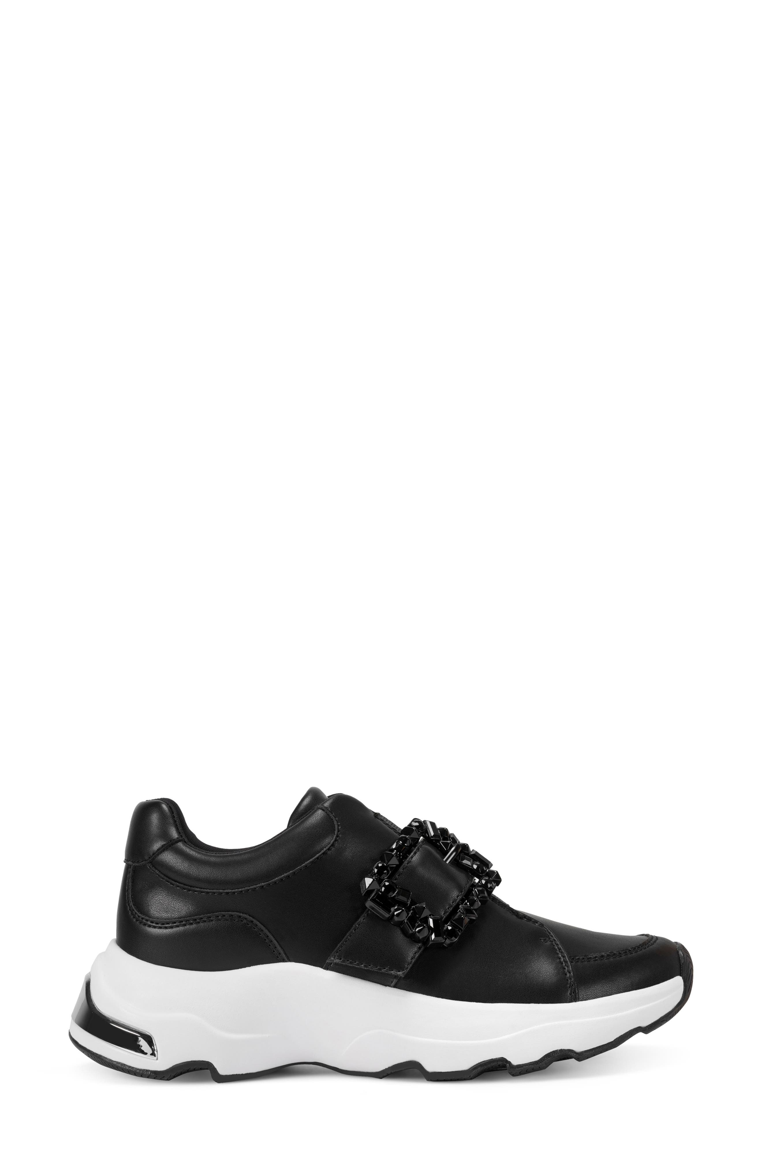 DKNY Jendaya Buckle Sneaker, Alternate, color, Black