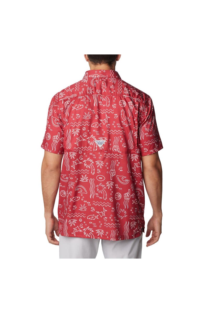 Columbia Men's Columbia Crimson Alabama Crimson Tide Super Slack Tide Omni-Wick Button-Up Shirt, Alternate, color, Crimson