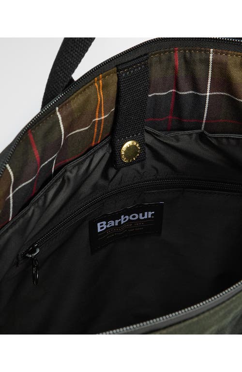 Barbour Field Wax Tartan-trimmed Backpack